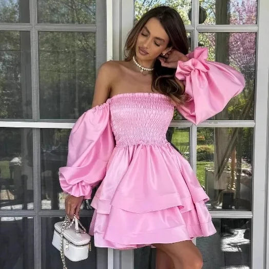 Off Shoulder Mini Dress Sexy Spicy