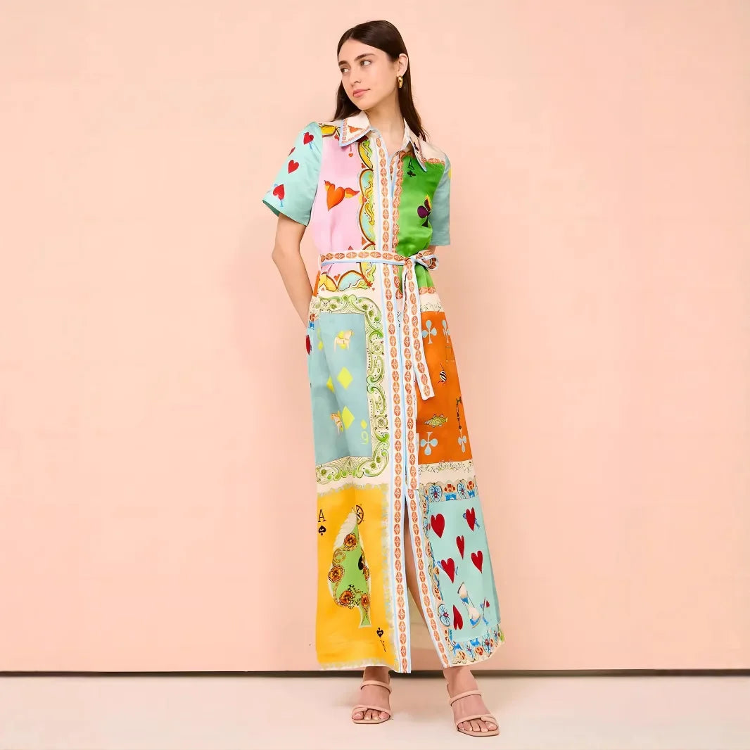 Casual Colorful summer Belted