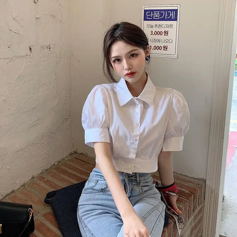 Puff sleeve White Shirt