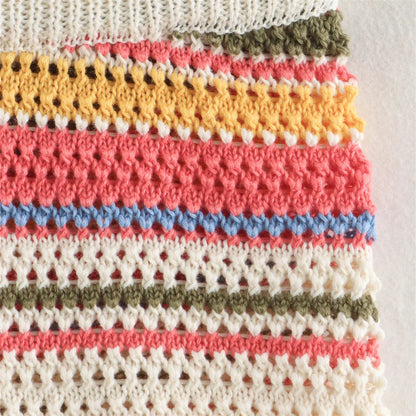 Striped Knit Colorful Set