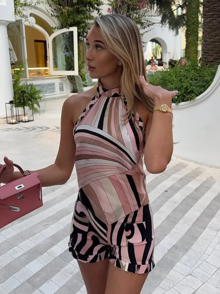 Pucci Halter Top Set - Shellss