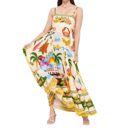 Paradise Summer Vacation resort Summer Dress