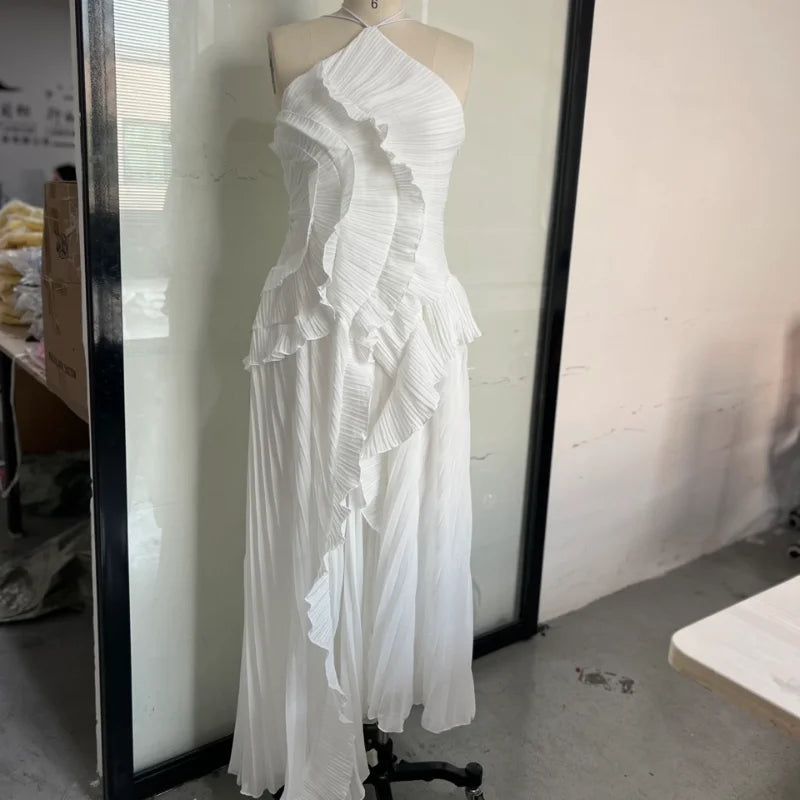 Ruffle Backless Dresses