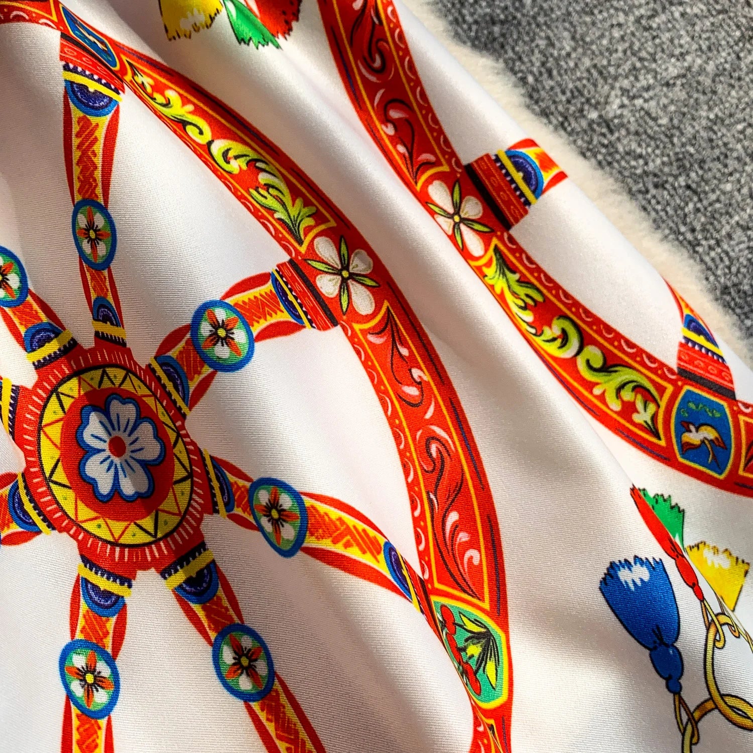Retro Print Strapless Tube Dress Women's Summer Slimming A-Line Long Dress Court Style with Chest Pad Comfortable Breathable