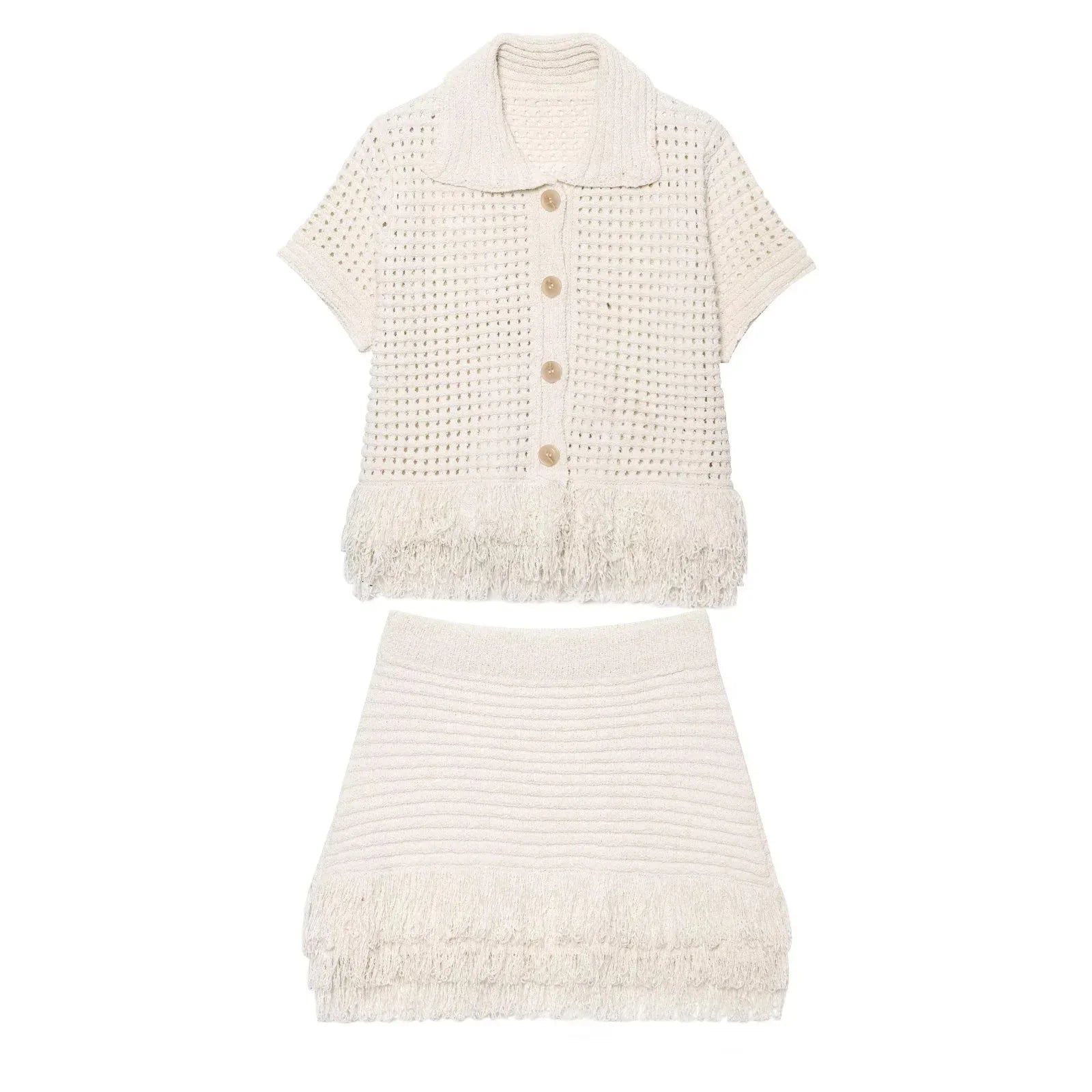 Summer Elegant Knitted Tassel Set