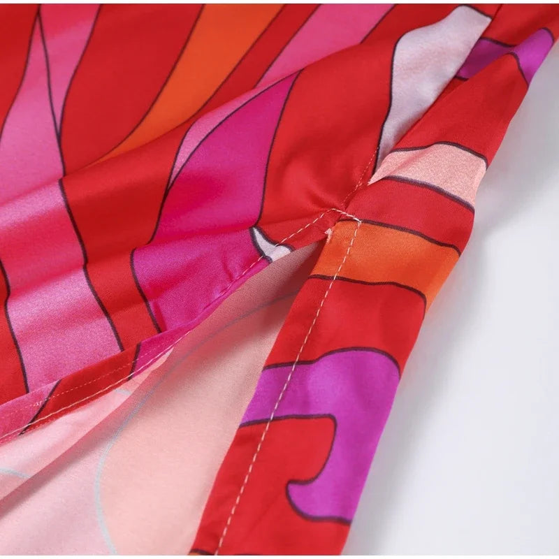 Sexy Printed Sling Long Dress Women Sleeveless Backless High Waist Slim Dresses Female 2026 Summer Beach Vacation Robes Lady