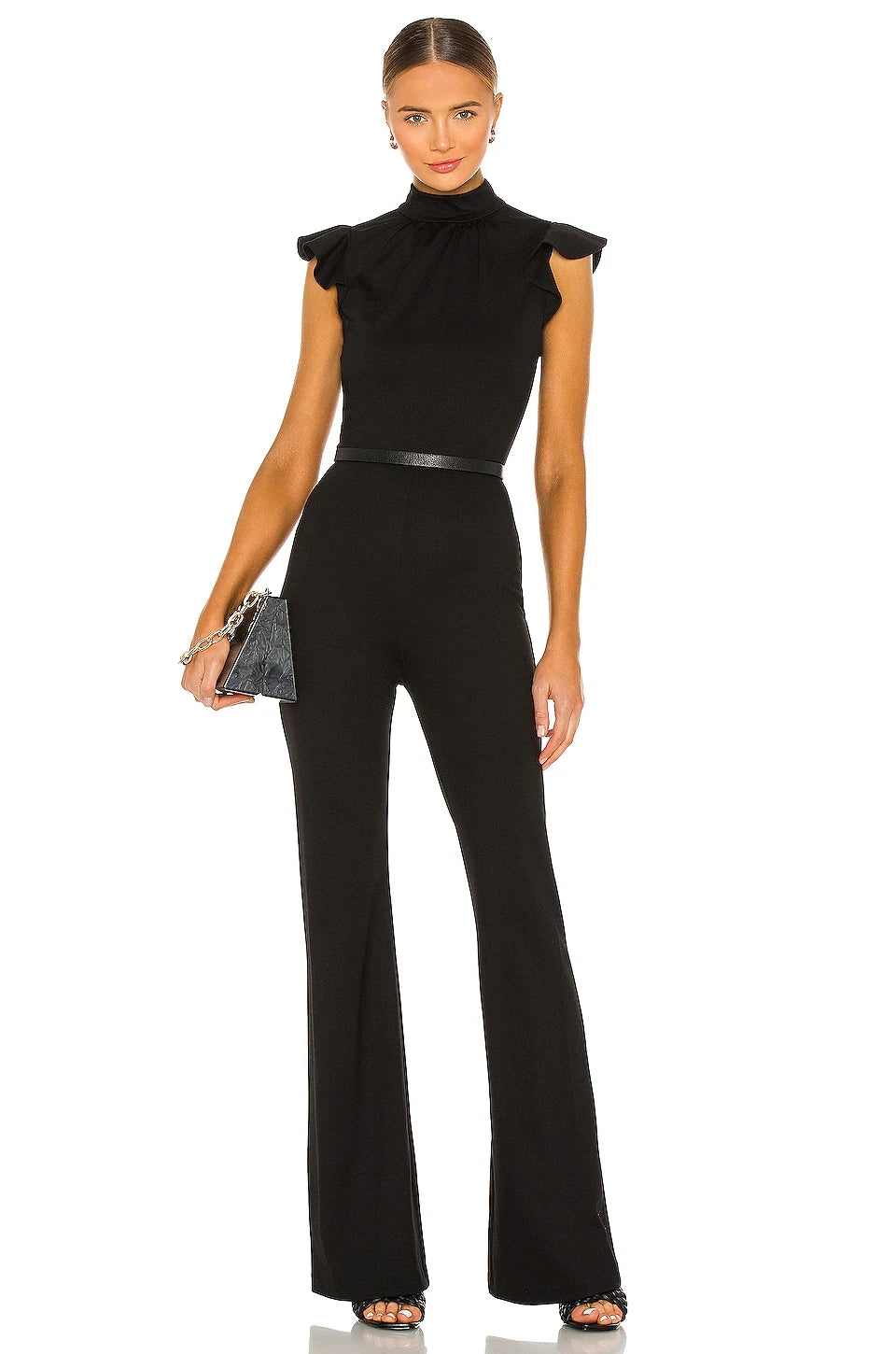 Ruffles Jumpsuit Elegant Sexy Outfits Club Celebrity