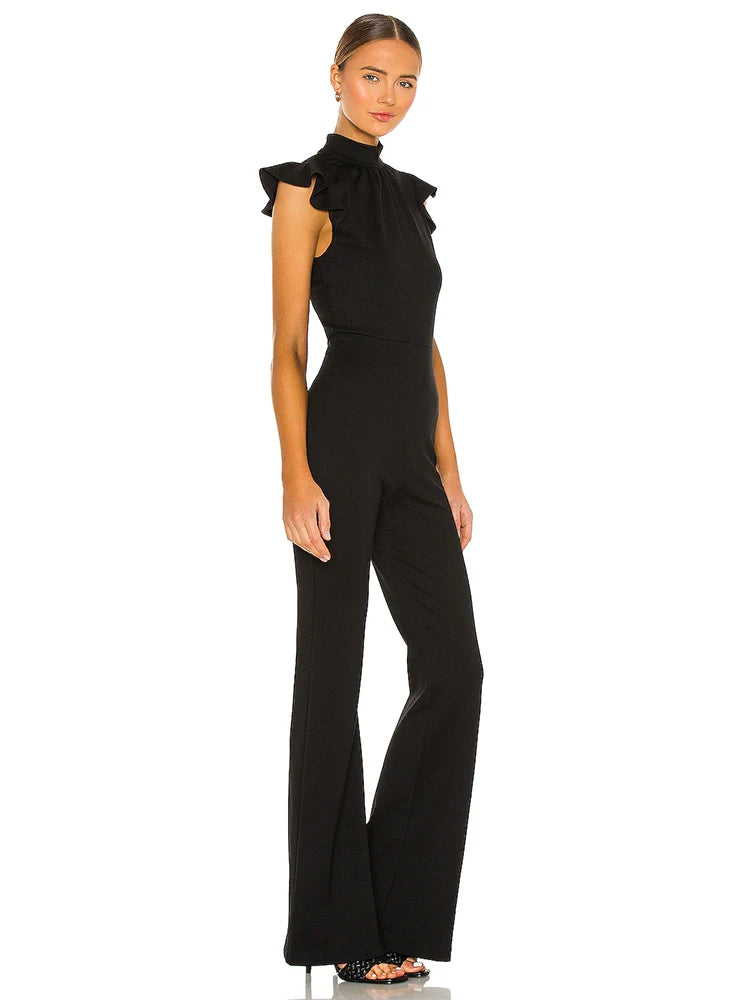 Rüschen Jumpsuit Elegant Sexy Outfits Club Promi