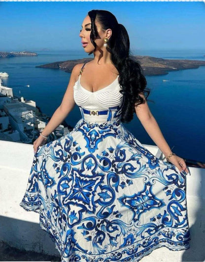 1 Queen Majolica  Blue White Set