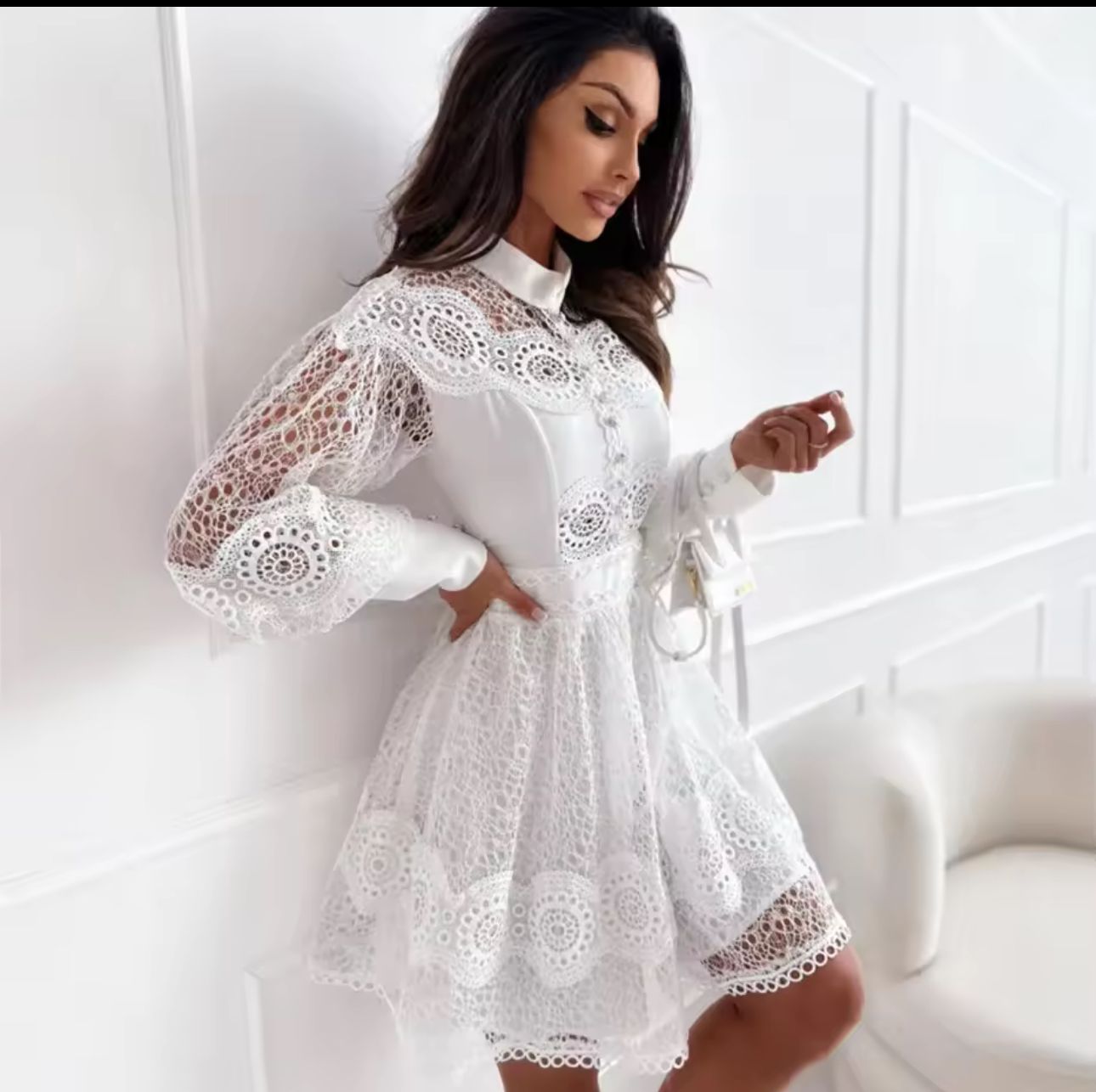 A-line Summer Sheer Embroidered