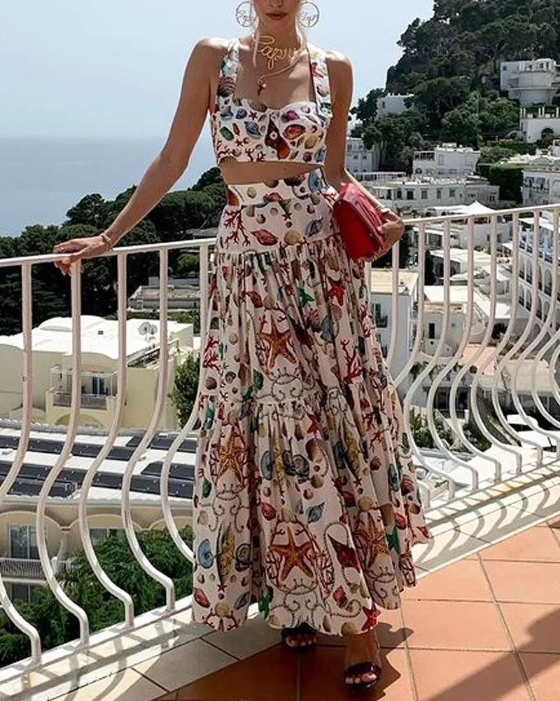 Dolce Latest Capri skirt set