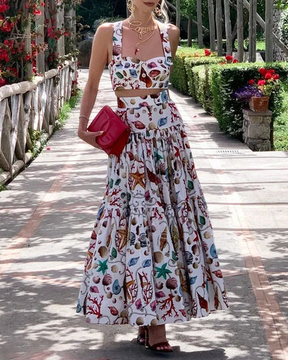 Dolce Latest Capri skirt set