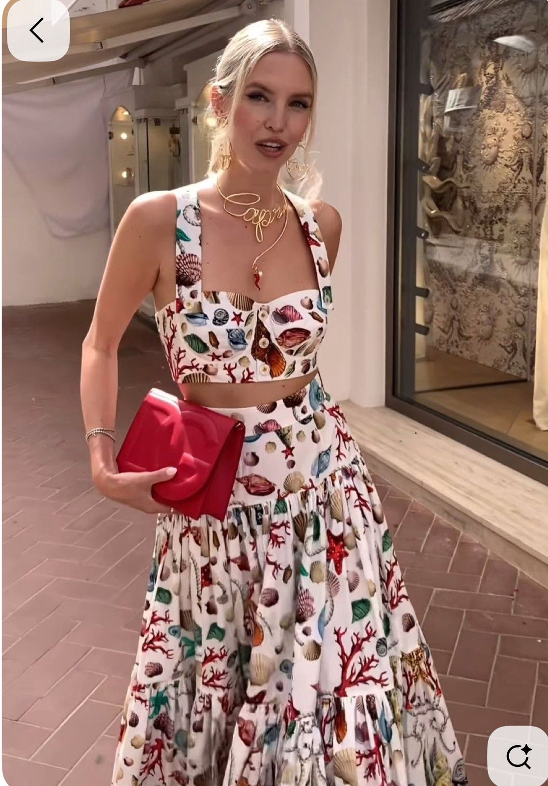 Dolce Latest Capri skirt set