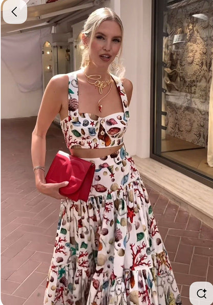 Dolce Latest Capri skirt set