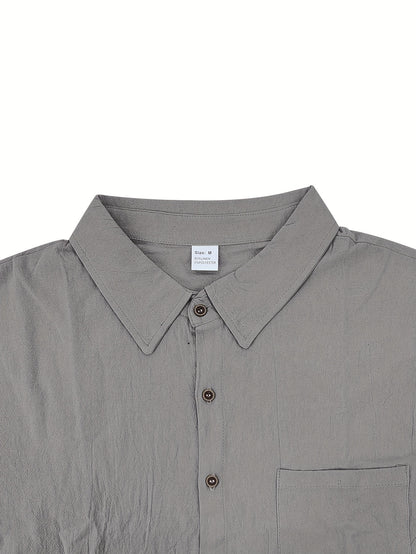 Summer Linen Shirt & Shorts Set Breathable