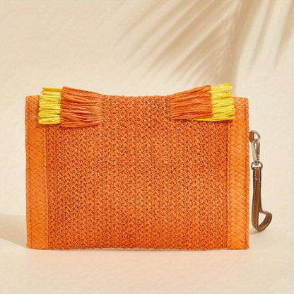 Bohemian Straw Woven Clutch