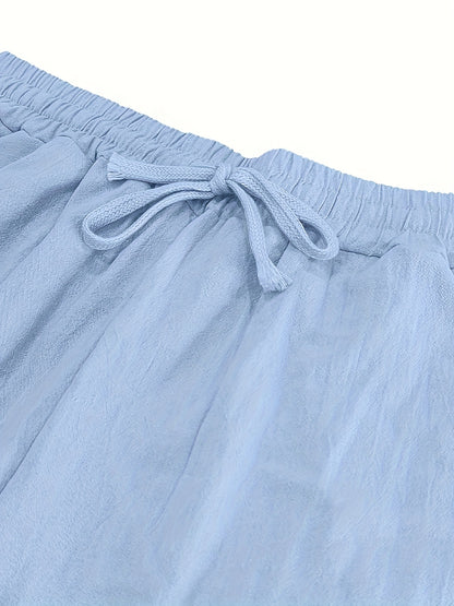 Summer Linen Shirt & Shorts Set Breathable