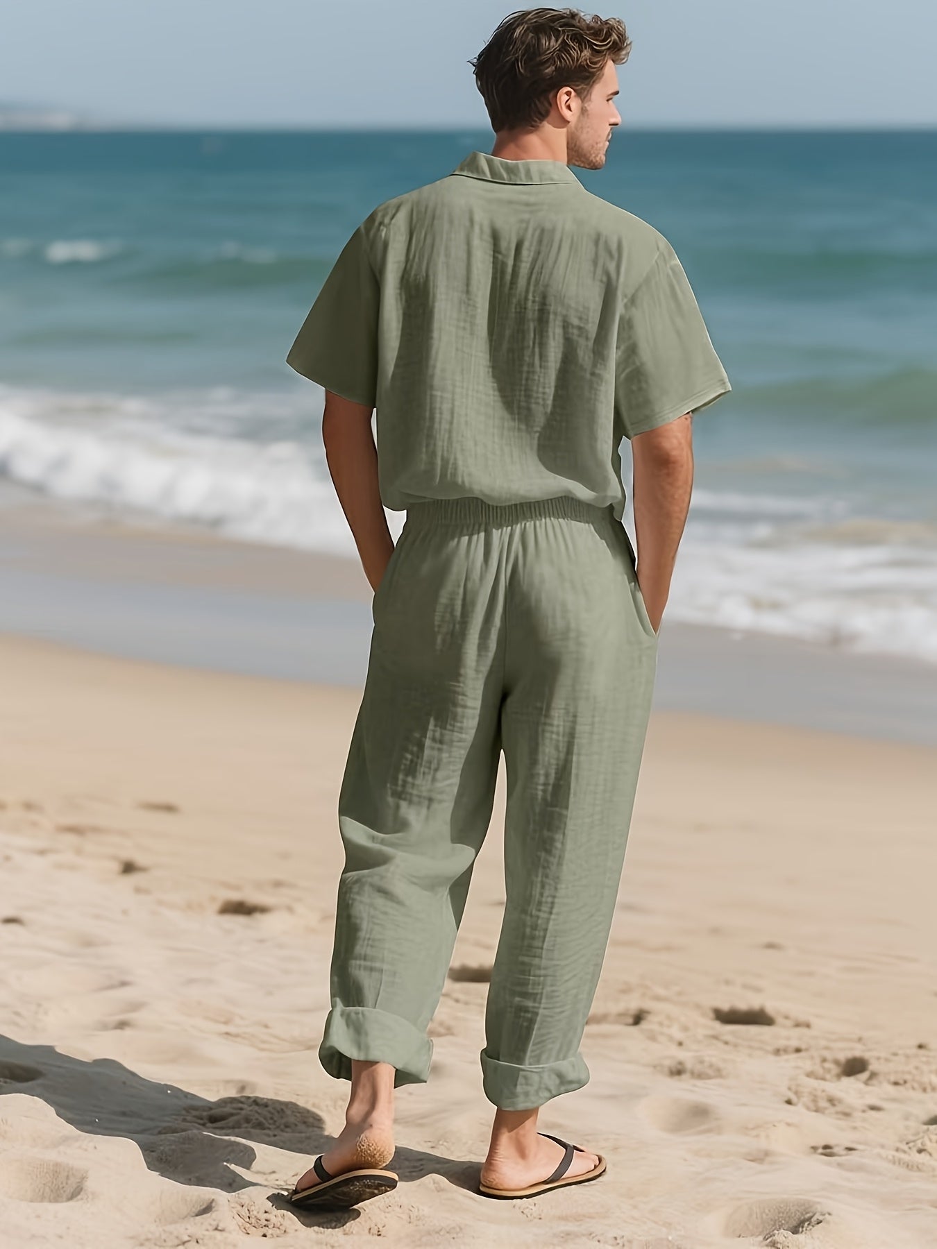 Loose Breathable Beach Set (Shirt & Trouser)