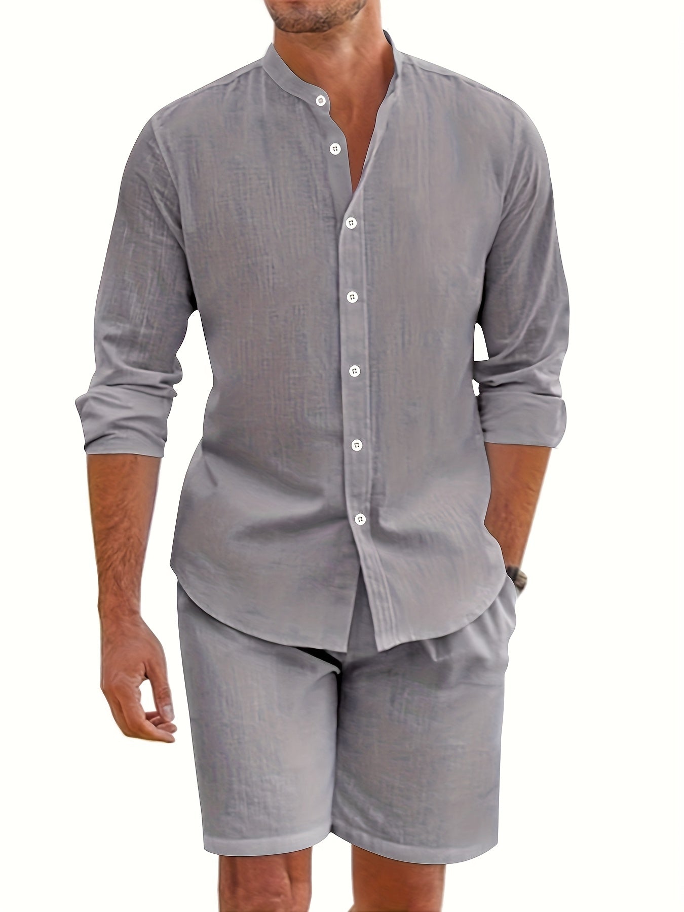 Cool Summer Men's Loose Casual Linen Breathable Set