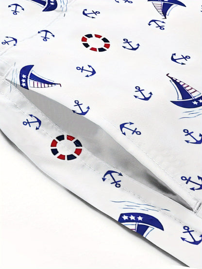 Men's Casual Quick-Dry Swim Trunks with Pockets