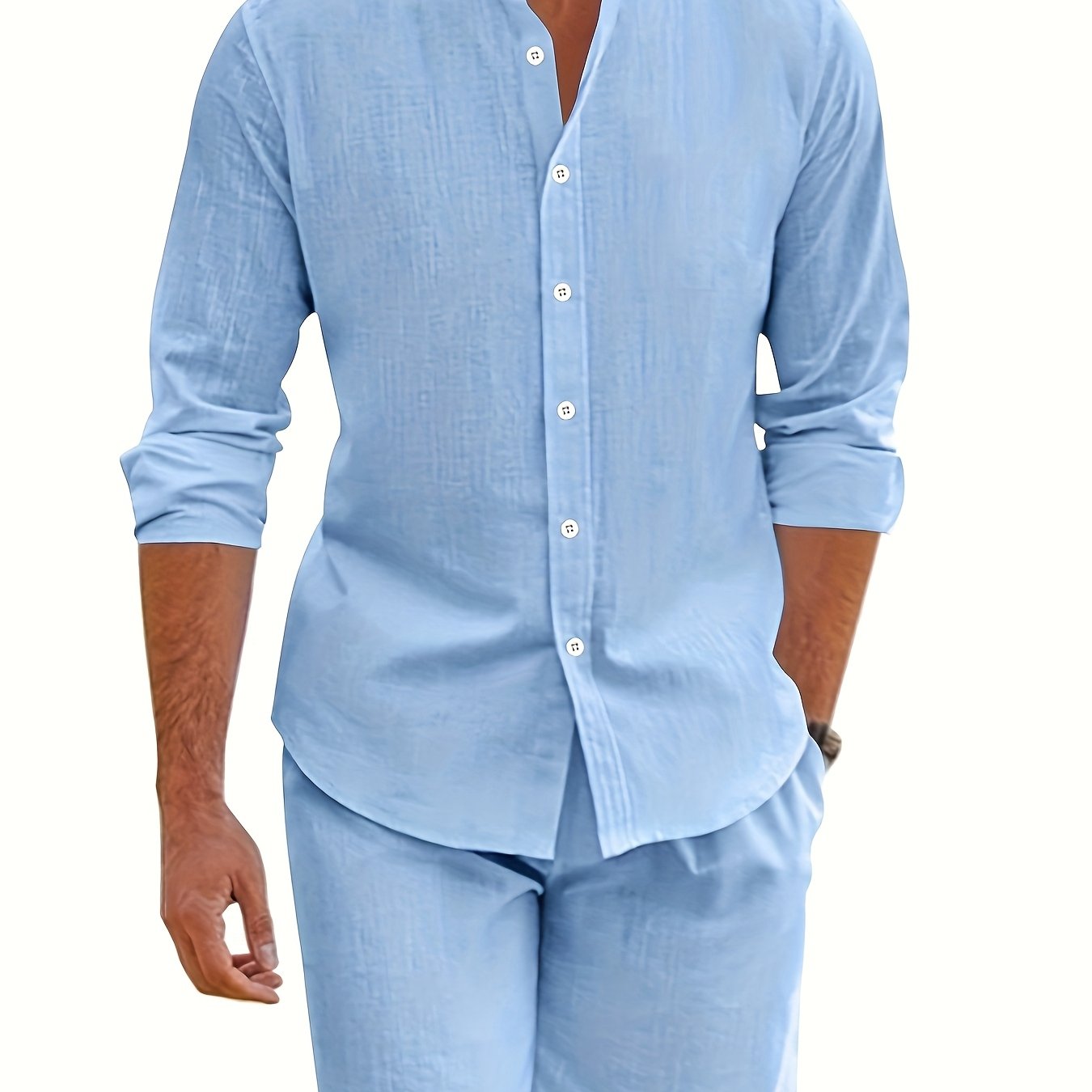 Cool Summer Men's Loose Casual Linen Breathable Set